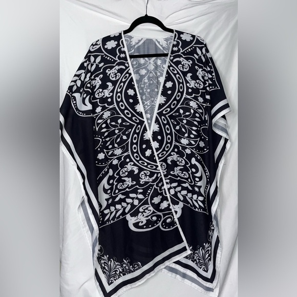 Other - Roskiki Women Kimono Vintage Floral Beach CoverUp - One Size Fits All
